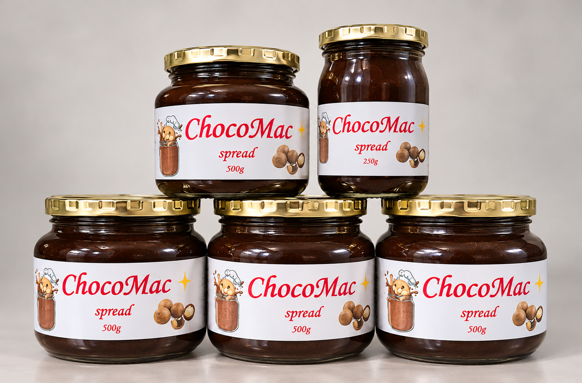 🥄 ChocoMac Spread – Premium Macadamia Chocolate Delight