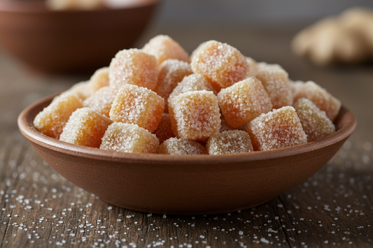 smaller cubes dusted in sugar